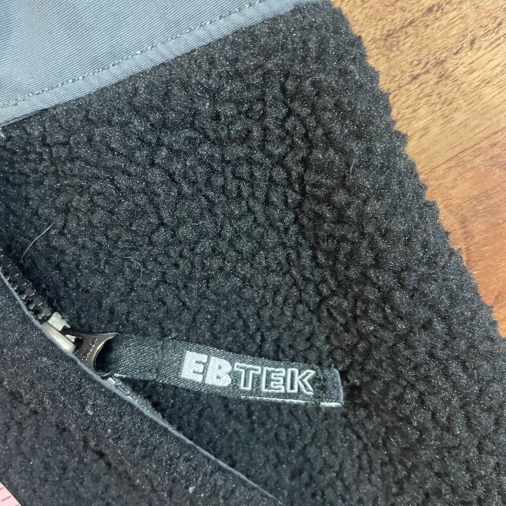 Eddie Bauer EBTEK Full Zip Up Sleeveless Sweater Vest Fleece Gray Men’s Large - Picture 9 of 11